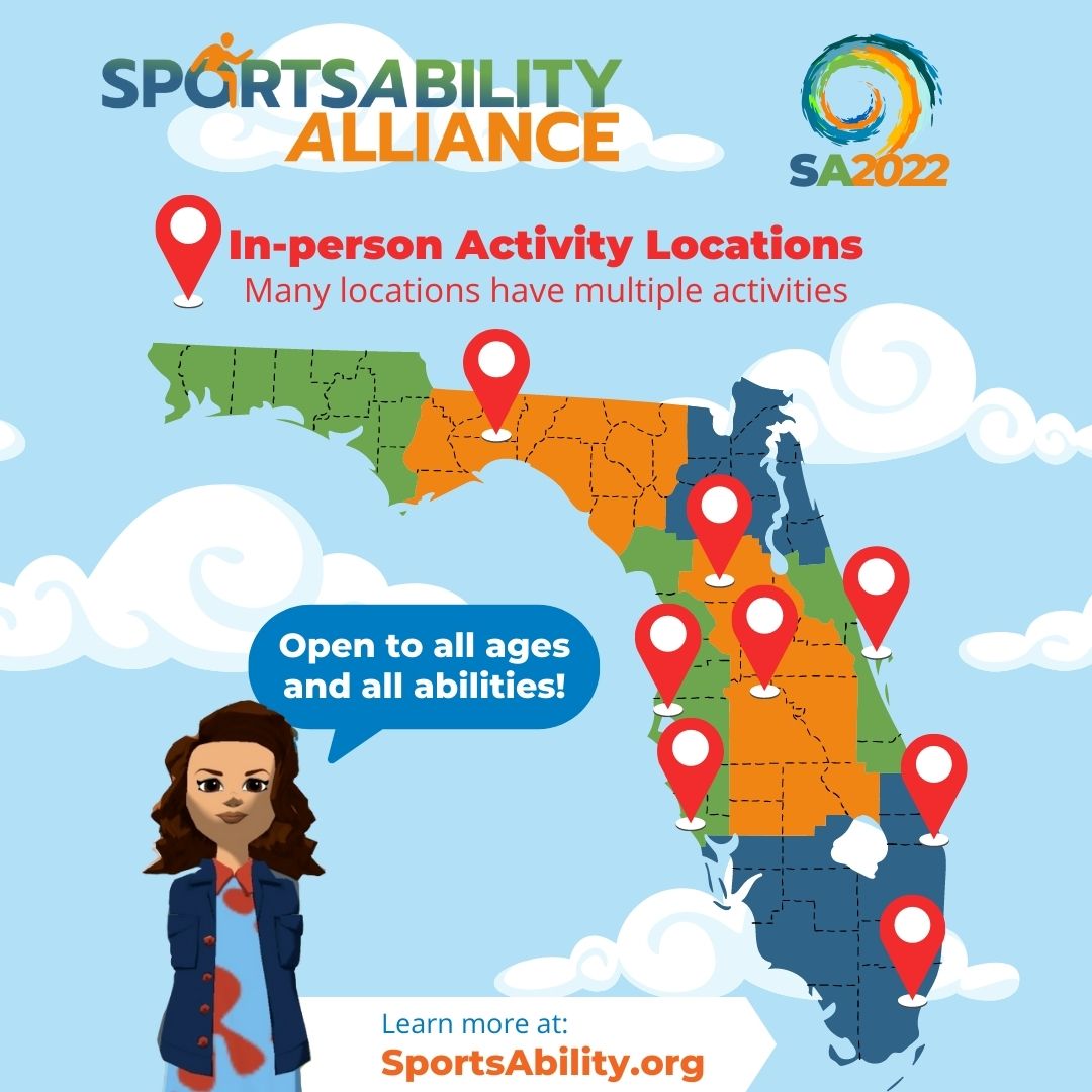 Florida Map for sportsAbility Events