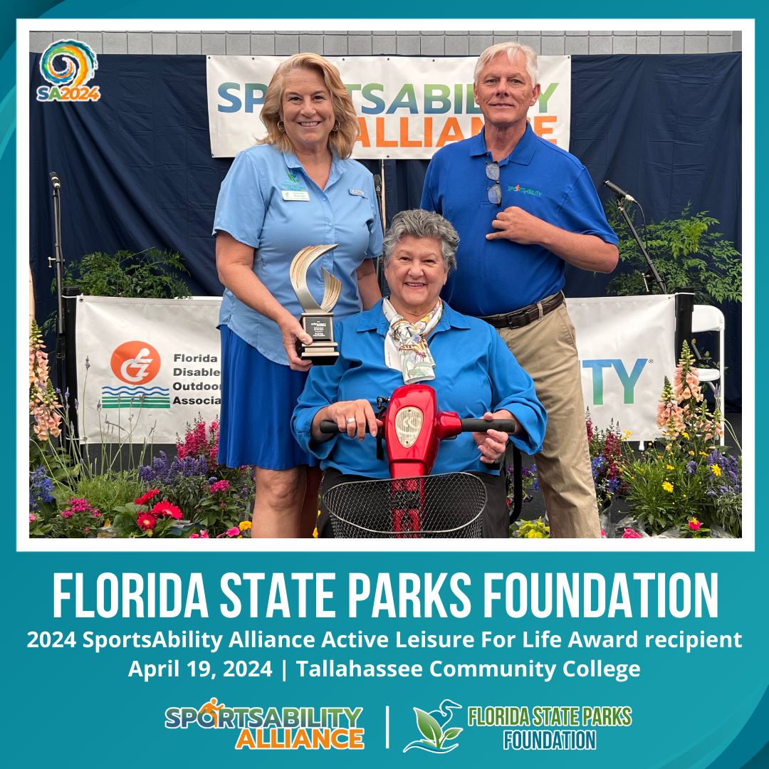 Florida State Parks Foundation employees accepting award from David Jones